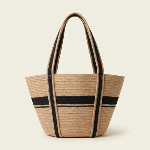 Audrey artisan cotton cord tote bag by Leila lifestyle view