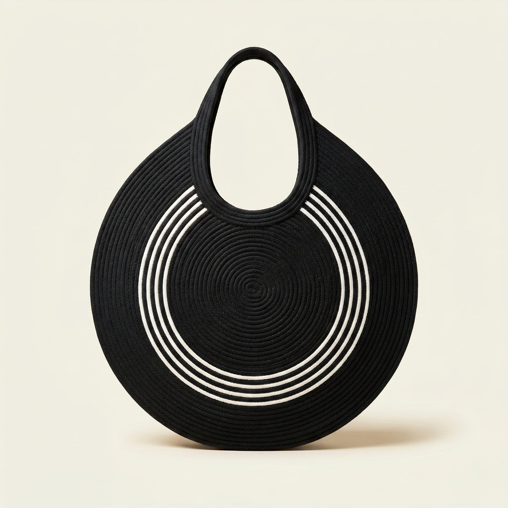 Bella spacious artisan cotton cord tote bag by Leila lifestyle view