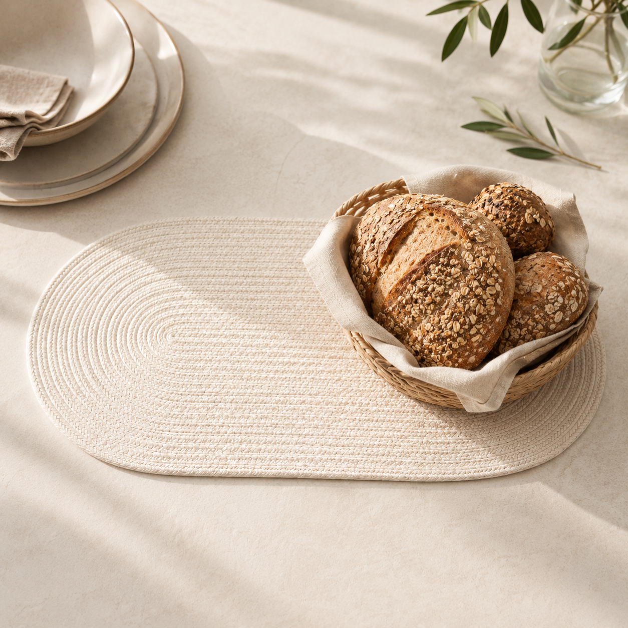 The Oval Cotton Cord Table Mat
