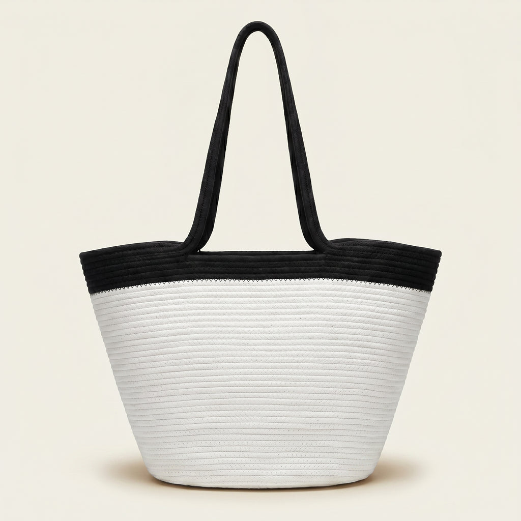 Dahlia artisan cotton cord everyday tote bag by Leila lifestyle view