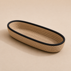 Braided jute cutlery holder with black border handcrafted in Sri Lanka by Leila Lanka